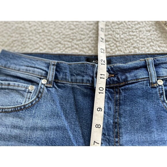 AQUA High Rise Slim Leg THE STELLA in Dakota Blue Denim Jeans Size 30 - Picture 13 of 15